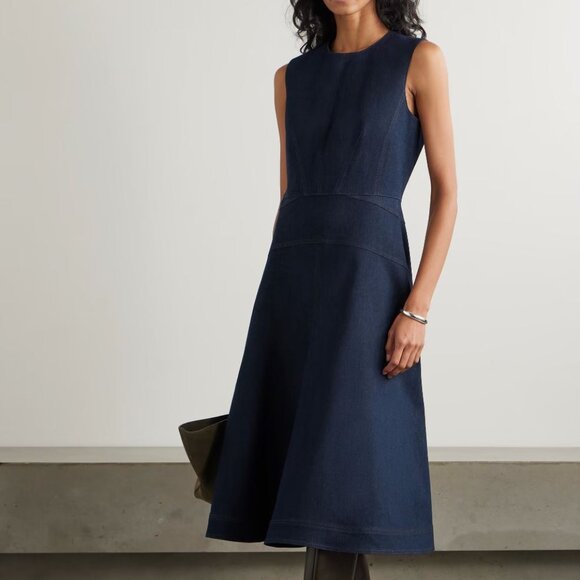 New AUTH Veronica Beard Karrigan Denim Midi Dress - Picture 6 of 8